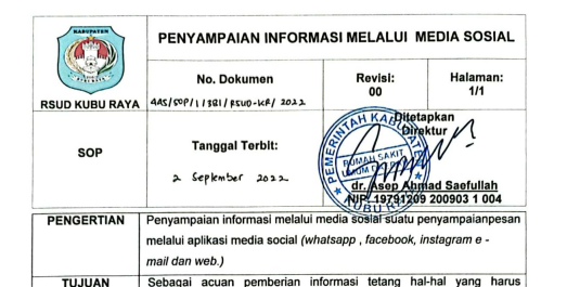 SOP PEMBERIAN INFORMASI